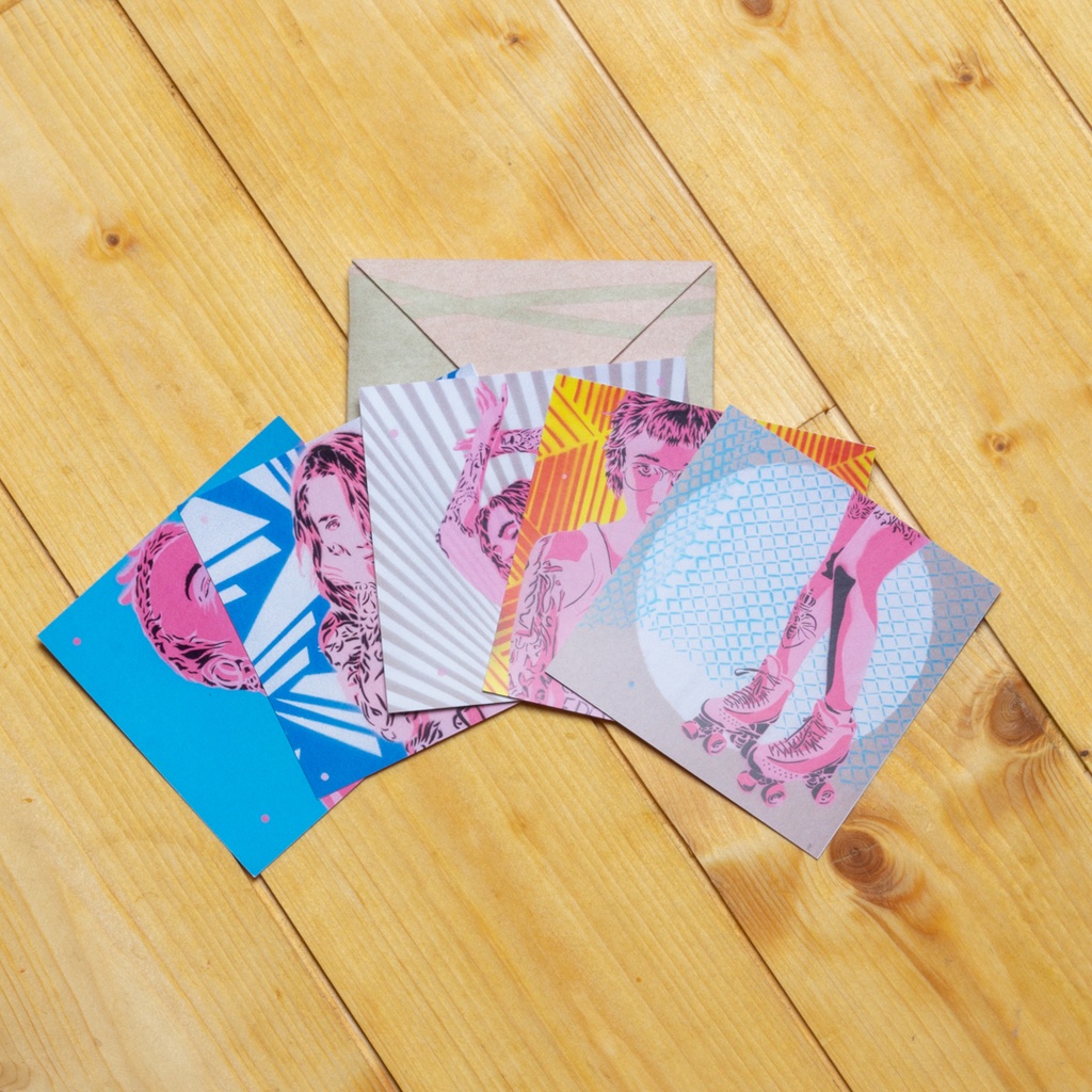 Lot mini cartes - 10x10cm